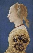 Alessio Baldovinetti Portrait of a lady in yellow oil
